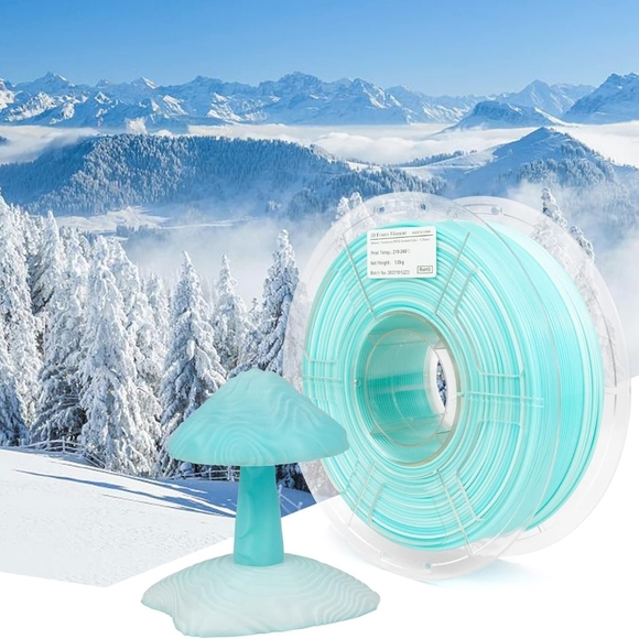 3D Printer Filament Blue White Translucent - Picture 3 of 3